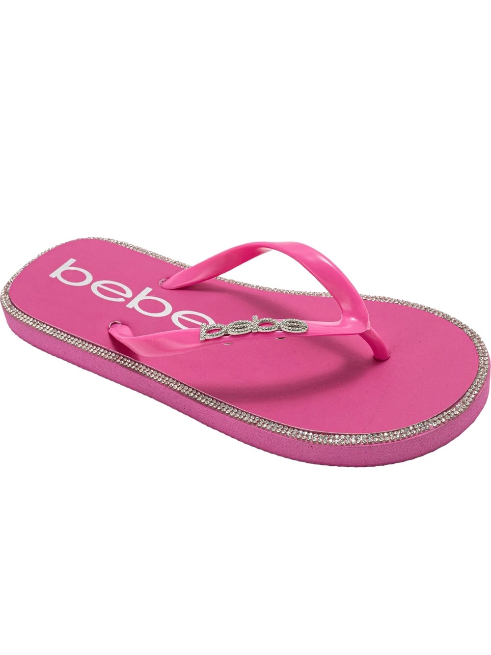 bebe pink flip flops
